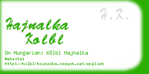 hajnalka kolbl business card